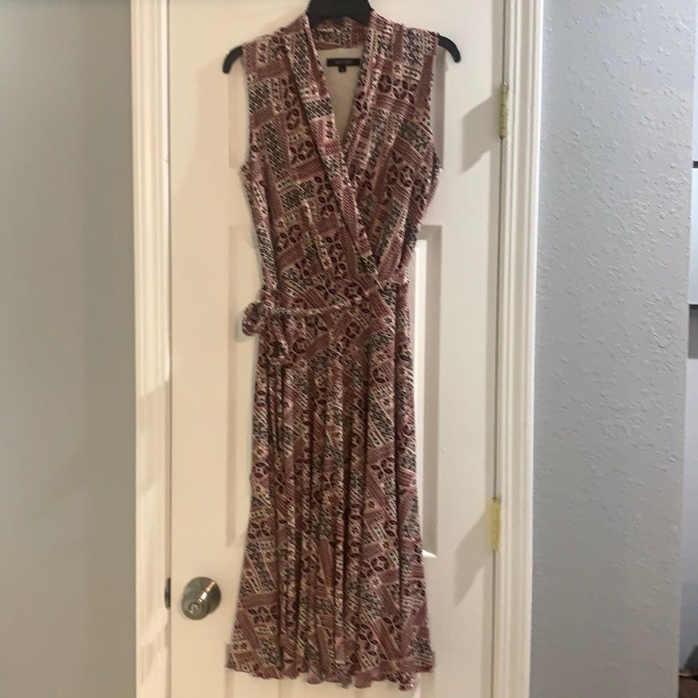Karen‎ Kane Pink Black White Floral Maxi Long Maxi Dress Medium